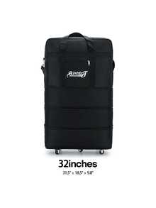 Expandable Rolling Duffle Bag With Wheels, 32" 42" Large Capacity Foldable Duffle Bag With Handle For Travel, Rolling Wheeled Luggage Carry On Duffel Bags - màu đen - Xem 12