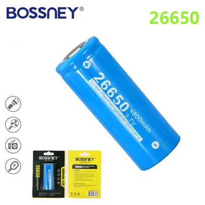 Batería recargable 26650, Pila 1 unidad, 3,7 V, 4800 mAh, de litio 26650, batería plana para linternas, herramientas eléctricas y otros equipos