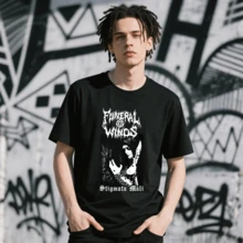 Funeral Winds Stigmata Mali,2025 Tour Shirt Unisex GIFT For Fans Printed Black Tee Pure Cotton Casual T-Shirt - Black - View 1