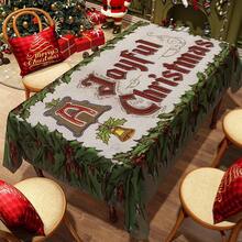 1/20 pièces Nappe de Noël, motif imprimé de cloches et de baies, décoration de table et cadeau parfait pour les amis, convient pour la maison, la cuisine, la terrasse du restaurant, l'intérieur et l'extérieur pendant la saison de Noël