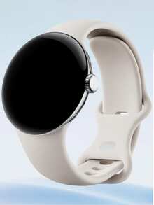 1条硅胶表带，兼容谷歌Pixel Watch 4/3/2/1，45mm/41mm，男女通用，耐用运动硅胶手环腕带，兼容谷歌Pixel Watch 4/3/2/1智能手表配件 - 白色 - 查看 9