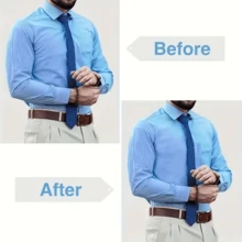 Pair Of Dress Shirt Stretchers, Suspenders, Elastic Clips - 黑色 - 查看 6