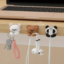 1/2/3pcs Cartoon Animal Shaped Cable Organizer, Phone Charging & Data Cable Holder, Office/Bedside Wall Cable Clips - Multicolor - View 5