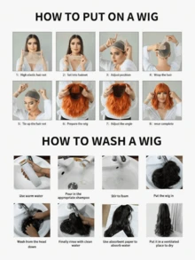 22 Inch Gold Gradient Long Water Wave Wig, Comfortable And Easy To Wear, Even Beginners Can Easily Learn, Suitable For Various Occasions - 漸變金色 - 查看 8