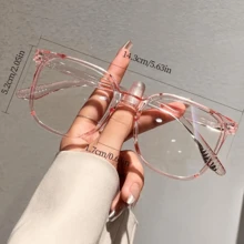 4 Pairs Of Simple Style Round Transparent Lens Glasses For Women - Durable PC Frame, Full-Rim Lightweight Design, Daily Office Wear - Simple Fashion Glasses, Retro , Fashionable Frame - 4 trong suốt - Xem 6