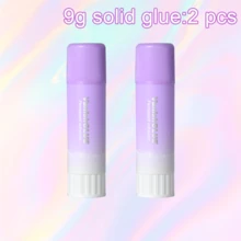WUQIANNIAN 2/4/8/12 piezas Pegamento en barra de color lila degradado altamente atractivo, sin rastro, gel suave, pegamento viscoso de alta calidad de 9g, 15g, 21g, recubrimiento instantáneo y pegajoso, artículos de oficina para la temporada de regreso a clases