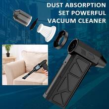 GJV Portable Turbo Blower, 130000 RPM High-Speed Handheld Jet Fan | Multi-Functional For Snow Removal, BBQ Carbon Production, Outdoor Use | Battery/Usb Powered, Rechargeable Battery - 黑色 - 查看 9