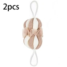 2 pezzi Spugne da doccia in rete morbida per esfoliazione del corpo, design portatile, produzione ricca, pulizia profonda per uso quotidiano e da viaggio