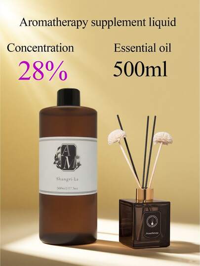 500ml Fragrance Essential Oil Refill Liquid (28% Concentration, Higher Than Most Market Products At 4%-6%), Suitable For Ultrasonic Diffuser, Reed Diffuser, Flameless Fragrance, Hotel Grade Fragrance Oil Reed Diffuser, Long-Lasting Scent