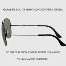 Anteojos de sol Ray-Ban Aviator Classic talle Standard armazón polished black y lente green - Verde - Ver 3