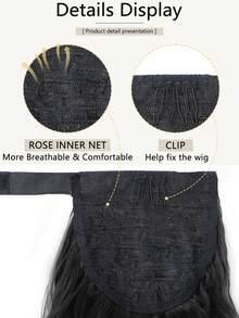 Ponytail Extension Dirty Blonde Pony Tail Curly Wavy Wrap Around Clip In Hair Extensions Synthetic High Resistant Fiber Fake Hairpiece For White Women - Multicolor - View 8