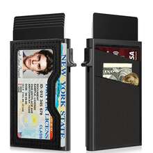 Automatic Pop-Up Card Holder With RFID Shielded Bank Card Slot Halloween Gift Gift For Men Husband Birthday Gift Small Gift Funny Gift Anniversary Gift Coin Purse Mini Wallet Wallet Small Wallet Card Wallet Travel Essential Badge Holder Id Card Holder Id Holder - Multicolor - View 10