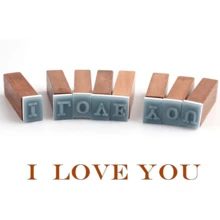 70/42pcs Alphabet Stamps For Clay, Rubber Letter Stamps For Crafting, Wooden Letter Number And Symbol Stamp Set For Scrapbooking Supplies DIY Craft Card Making - 42 件 - 查看 5