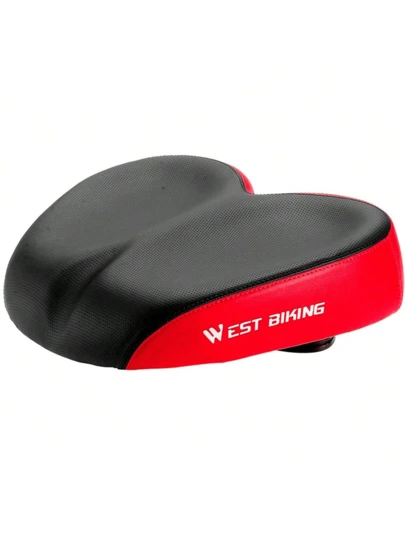 BABONA 1 件超大无鼻自行车座椅，双重减震超柔软舒适，适合户外骑行，适合普通自行车、电动自行车和折叠自行车（高级红色）（高级黑色）（朦胧蓝色）