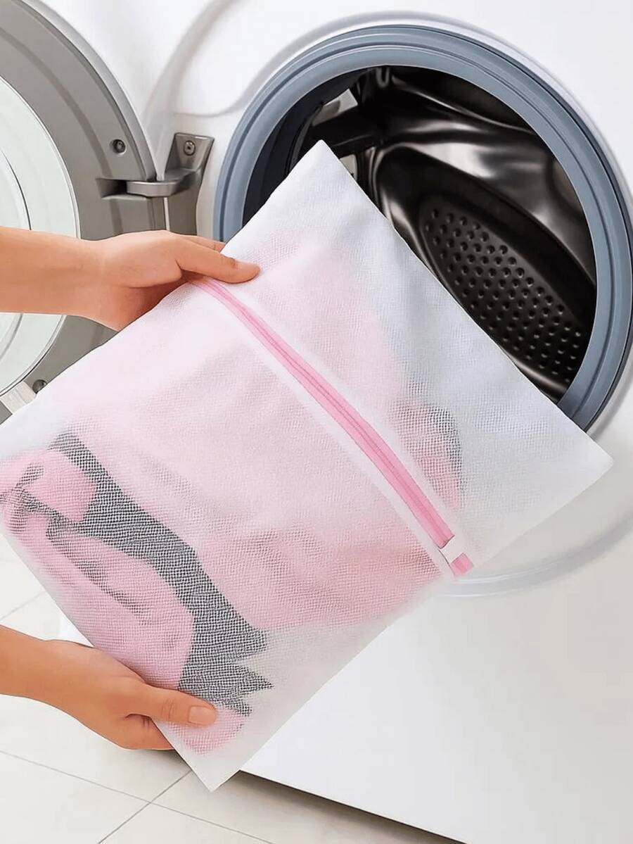 KIT 9 Pcs Laundry Bag Zipper Washing Machine Max Clean Washing Machine Bag Protects Clothes - Bolsa de lavandería - Ver 1
