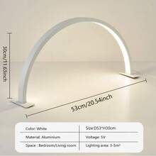 مصباح أظافر LED قطعة واحدة، طاولة LED بطول 40 سم، نصف هلالي للمكتب، مع شريط لاصق ثابت، قابس USB، مصباح أظافر لإضاءة الطرافة المكتبية والتطريز والجمال في صالون التجميل