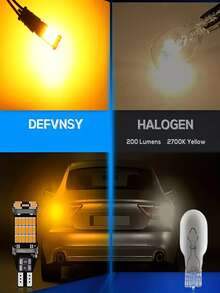 2pcs LED T15 W16W 921 912 T16 902 LED Bulbs, For Car Backup Reverse Light Replacement, White & Yellow, 12V