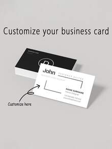 200 piezas, 9*5,4 cm. Tarjetas de visita personalizadas de doble cara, de papel resistente al agua con superficie brillante, adecuadas para el estilo social y de oficina | Patrón o mensaje personalizable | Diseño moderno | Herramienta de marketing personalizada | Tarjetas de visita gráficas personalizadas