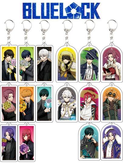 全新可爱 1 件 Bluelock 动漫钥匙扣、Isagi 亚克力钥匙扣、Nagi 动漫钥匙扣、Bachira 手机挂绳、汽车钥匙扣、Chigiri 书包挂饰、可爱包包配件汽车配件字母