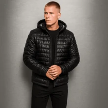 Bobojaco Men's Puffer Winter Cold Outlet - màu đen - Xem 1