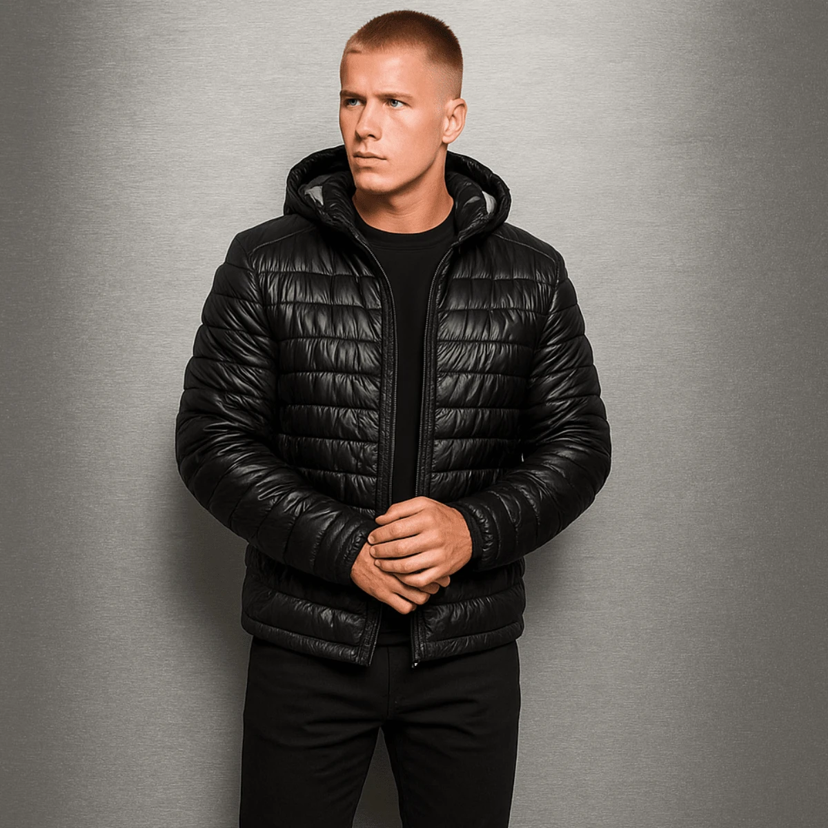 Bobojaco Men's Puffer Winter Cold Outlet - màu đen - Xem 1