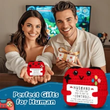 1pc Handmade Crocheted Desktop Decor, Funny Game Controller Shaped, Great Birthday Gift For Best Friends, Sisters, Moms, Grandmas, Coworkers, Family, Positive Vibes, Party, Halloween, Christmas, Stuffing For Socks, Room/Bedroom Decor, Children Plush Doll, Small Gift