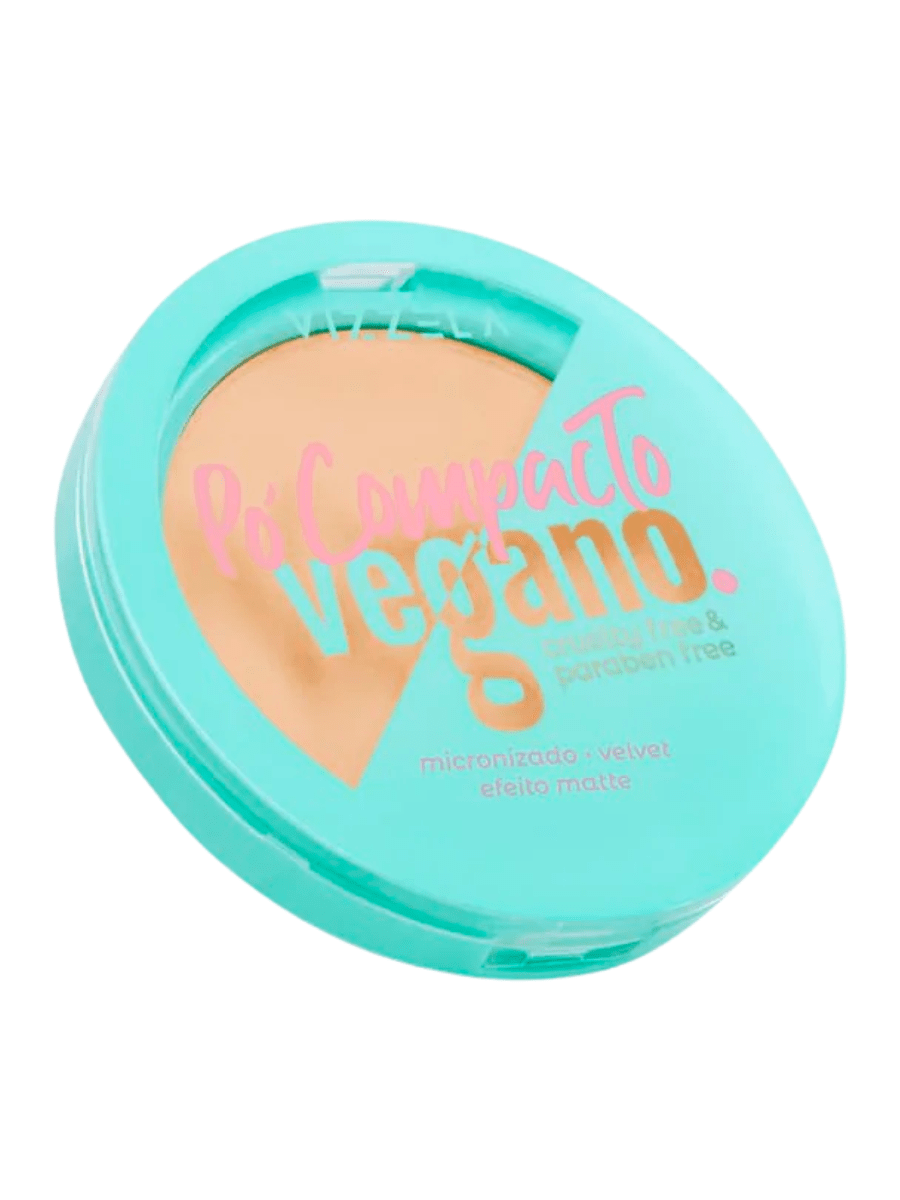  Pó Compacto Vegano Vizzela - Efeito Matte Pele Aveludada e Sofisticada