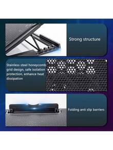 Gaming Laptop Cooling Pad With 6 Cooling Fans, USB Port, Adjustable Height Laptop Cooling Bracket, Suitable For 12-17 Inch Laptops - 所有 - 查看 5