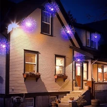 YEYAYU 1 套，2/4 件太阳能户外仙女灯，240/480 LED 烟花仙女灯串，适用于庭院、雨伞、屋檐、花园、树木、帐篷、户外照明、圣诞装饰