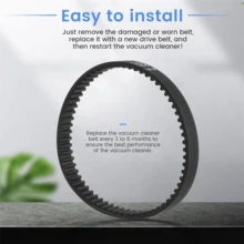 6PCS Replacement Vacuum Belt Set For Bissel-L ProHeat 2X Revolution Pet Pro Cleaner Models 1986,1964,2007,2007P - Black - View 8