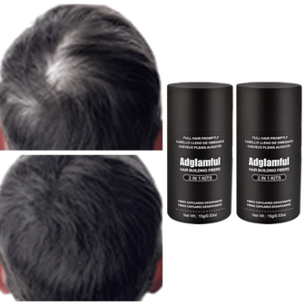 2pcs Adglamful Hair Thickening Fibers, 15g*2, Instantly Thickens Hair, Natural Absorption, Invisible Care, & Gentle, Maintains Thick Hair For 24 Hours