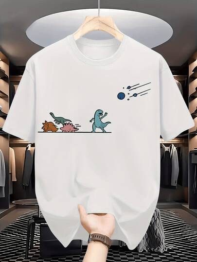 Dinosaur Whimsical Print Short Sleeve 1QCJ