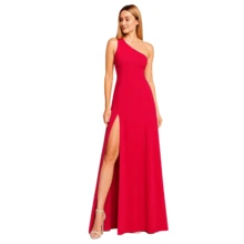 Women's Long Dress With Slit For Parties, Weddings, Graduations, Dinners - Rosa Fucsia - Ver 8