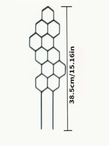 2 件植物攀爬架盆栽植物、攀爬植物和可堆叠植物架盆栽花架兰花玫瑰人造植物架塑料架 - 黑色 - 查看 3