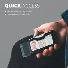 Automatic Pop-Up Card Holder With RFID Shielded Bank Card Slot Halloween Gift Gift For Men Husband Birthday Gift Small Gift Funny Gift Anniversary Gift Coin Purse Mini Wallet Wallet Small Wallet Card Wallet Travel Essential Badge Holder Id Card Holder Id Holder - Multicolor - View 6