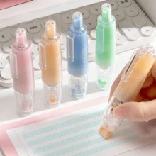 1pc/2pcs Retractable Double-Sided Tape Dispenser, Creative Pen-Shaped Polka Dot Tape In Pink, Blue, Green, White, With Roller And 360° Rotatable Tip, For Scrapbooking, Cards, DIY, Portable, Back To School, Office Supplies, Teacher's Day, Graduation, Thanksgiving, Birthday Gifts, School Prizes And Rewards