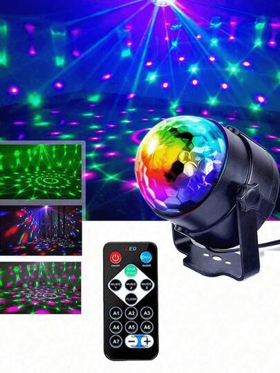 RGB Color Changing Geometric Pattern Dance Floor Light, USB Powered Adjustable Lighting For Parties, Bars, Karaoke, Weddings And More