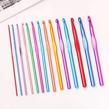 14-Piece Colorful Aluminum Crochet Hook Set, 2-10 Mm Knitting Needles, Suitable For Beginners, Single-Head Knitting Crochet DIY Tools, Sweater Scarf Needles - Mix Color - View 8