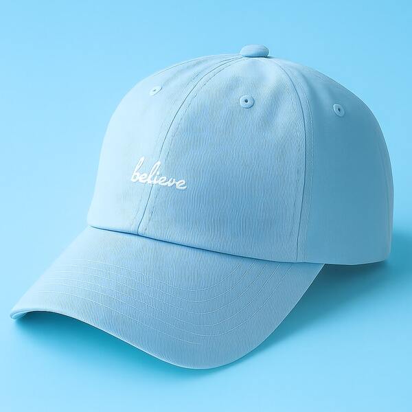 Bone Believe Casual Retrô Bordado Praia Masculino e Feminino com Regulagem Todas as Cores