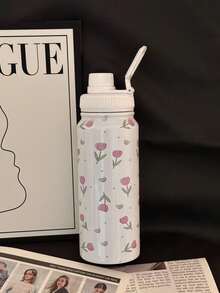 600ml、800ml、1000ml三件套粉色郁金香心形不锈钢保温水杯双层真空热饮杯，冷热皆宜，非常适合送礼，适合送给家人朋友的圣诞礼物，给女朋友的惊喜 - 彩色 - 查看 6