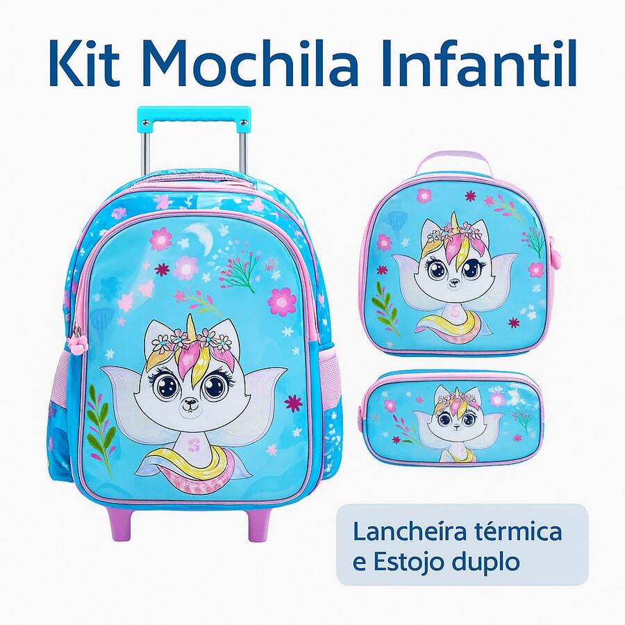 Kids Backpacks - 淺藍色 - 查看 1