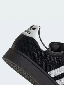 Adidas Originals Superstar II Shoes For Women, Shell-Toe Casual Activewear Sneaker For Daily Wear, Minimalist Low Top Sneaker For School And Workday Chic, Color Block Sneaker For Women's Fall Outfits, Black And White Shoe For Skate Outfits - 核心黑/核心黑 - 查看 4