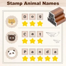 70/42pcs Alphabet Stamps For Clay, Rubber Letter Stamps For Crafting, Wooden Letter Number And Symbol Stamp Set For Scrapbooking Supplies DIY Craft Card Making - 42 件 - 查看 6