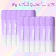 WUQIANNIAN 2/4/8/12 piezas Pegamento en barra de color lila degradado altamente atractivo, sin rastro, gel suave, pegamento viscoso de alta calidad de 9g, 15g, 21g, recubrimiento instantáneo y pegajoso, artículos de oficina para la temporada de regreso a clases