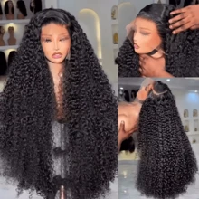 CEXXY Perruque brésilienne 7x5 à ondulations profondes, modèle femme, perruque en dentelle haute définition, pré-coupée avec baby hairs, perruque 13x6 sans colle, pose sans colle, perruque en dentelle 360° en cheveux humains naturels - SPure Natural - Voir 4