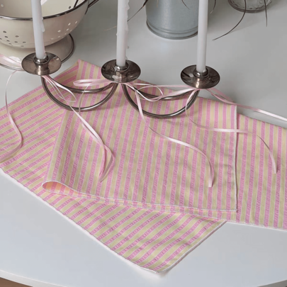 1/6pcs Dopamine Striped Thin Placemats, Wall Decor Cloth, Coffee Machine Dust Cover, Ins Style Napkins