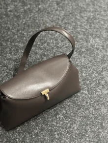 Sweden's Niche TOTEME 2025  NewFashion Light Luxury Shoulder Bag - Soft Commuter Totewith Adjustable Strap, Detachable Sash, And Cotton LiningAvailable In Deep - Xám - Xem 4