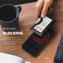 Automatic Pop-Up Card Holder With RFID Shielded Bank Card Slot Halloween Gift Gift For Men Husband Birthday Gift Small Gift Funny Gift Anniversary Gift Coin Purse Mini Wallet Wallet Small Wallet Card Wallet Travel Essential Badge Holder Id Card Holder Id Holder - Multicolor - View 8