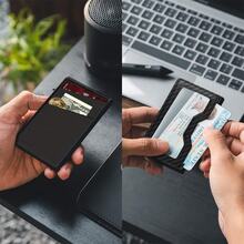 Automatic Pop-Up Card Holder With RFID Shielded Bank Card Slot Halloween Gift Gift For Men Husband Birthday Gift Small Gift Funny Gift Anniversary Gift Coin Purse Mini Wallet Wallet Small Wallet Card Wallet Travel Essential Badge Holder Id Card Holder Id Holder - Multicolor - View 7