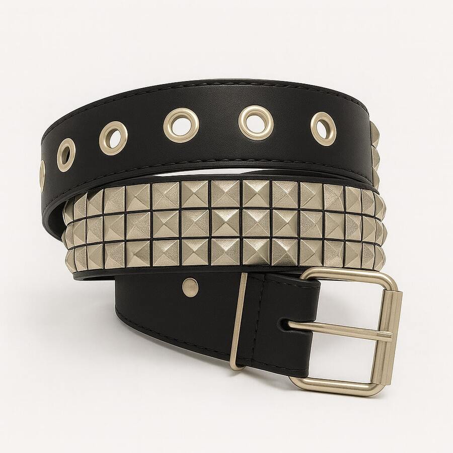 Spike Scene Silver Rock And Roll Belt - 銀色 - 查看 1